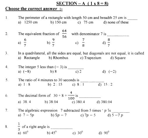 Bestseller Sample Question Papers For Class 6 Maharashtra Board Pdf