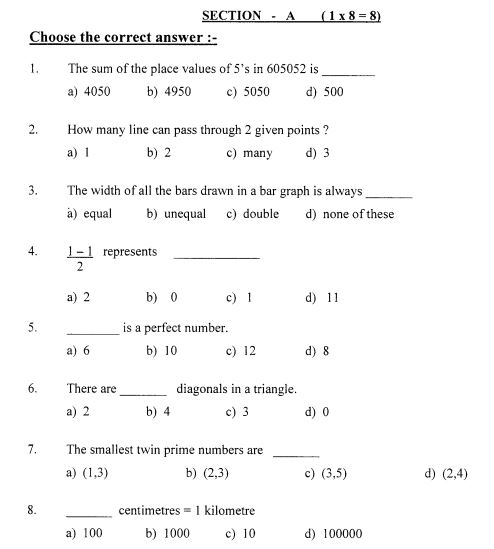 Class_6_Mathematics_Question_Paper_3