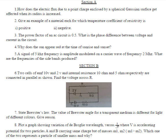 CBSE Class 12 Physics Sample Paper 2020 Solved (2)