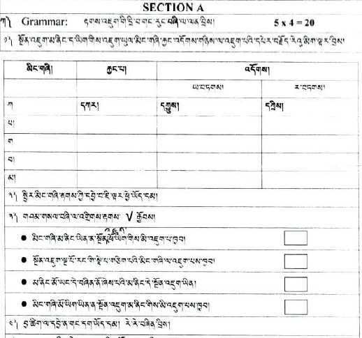 CBSE Class 12 Tibetan Question Paper Solved 2019