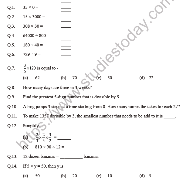 Worksheet For Class 4 Order ursheetworkhome co