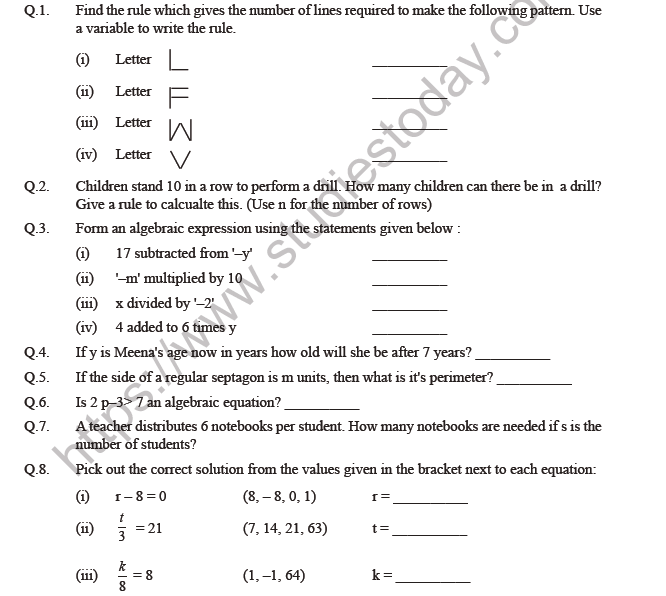 class-6-maths-algebra-worksheet
