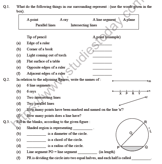 Ncert Class 6 Maths Worksheets Pdf Malayfari