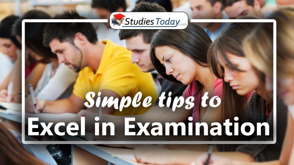 Simple tips to Excel in Examinations