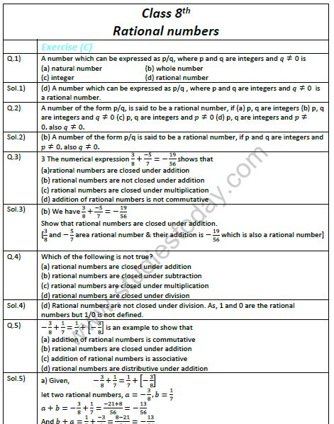 ncert exemplar solutions class 8 maths rational numbers