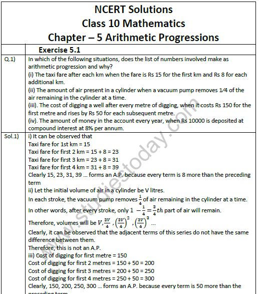 Arithmetic Progression Worksheet Class 10 Pdf Sara Battles Math Worksheets 3331